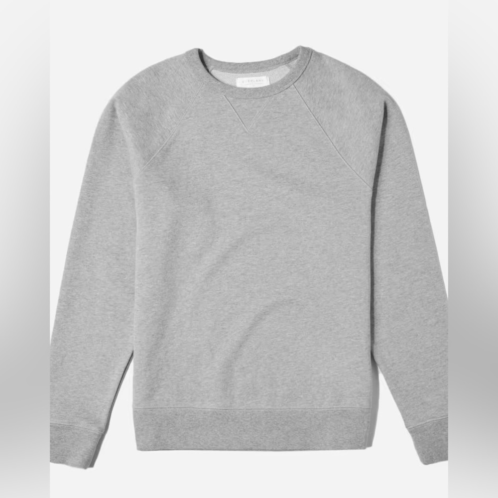 Like New Everlane Unisex French Terry Crew Crewneck Sweatshirt Heatherwd Gray M